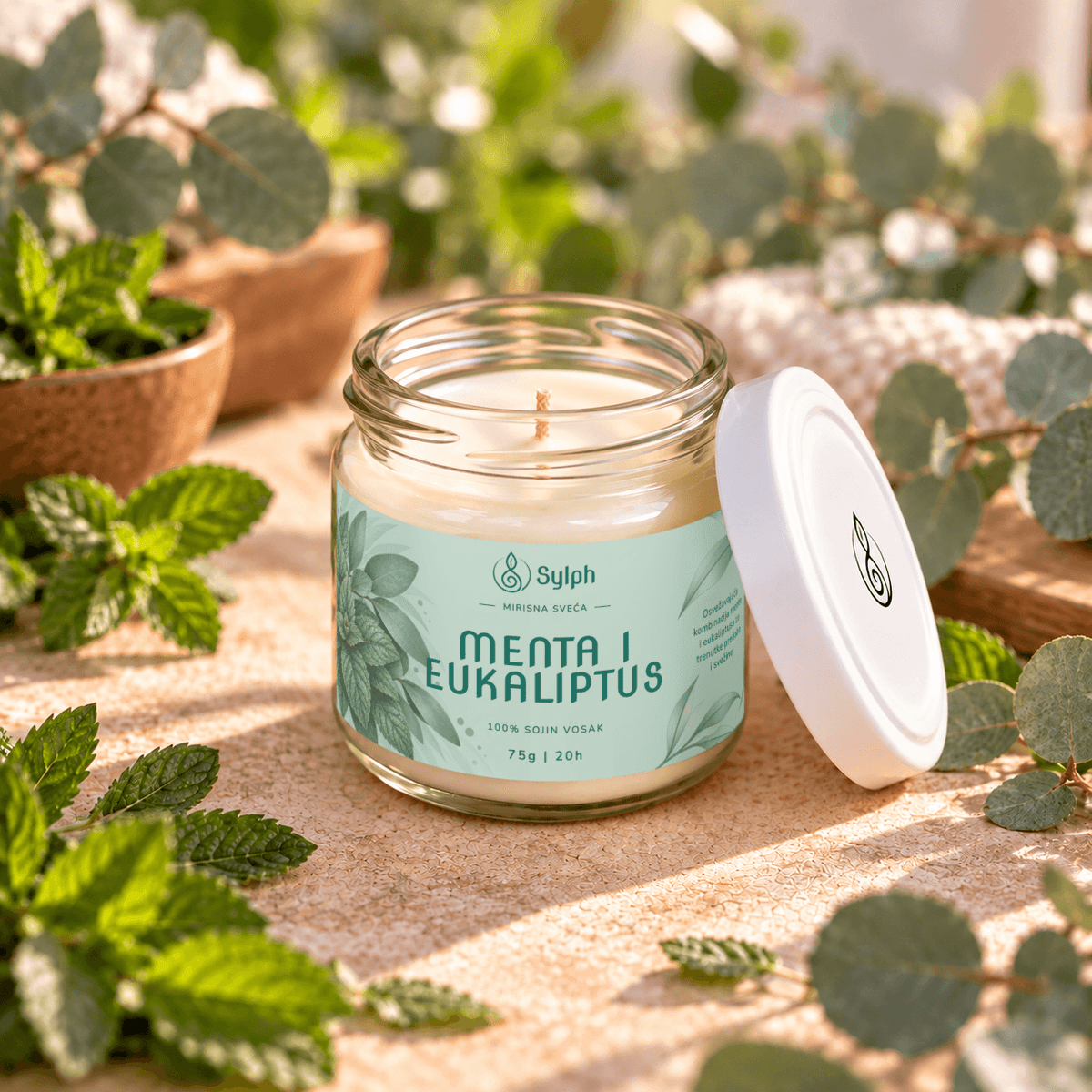 Menta i Eukaliptus 75g, otvorena tegla