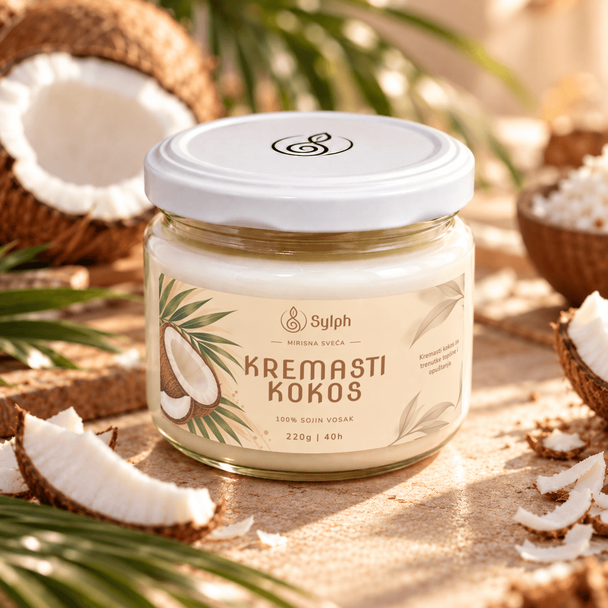 Kremasti Kokos 220g, zatvorena tegla