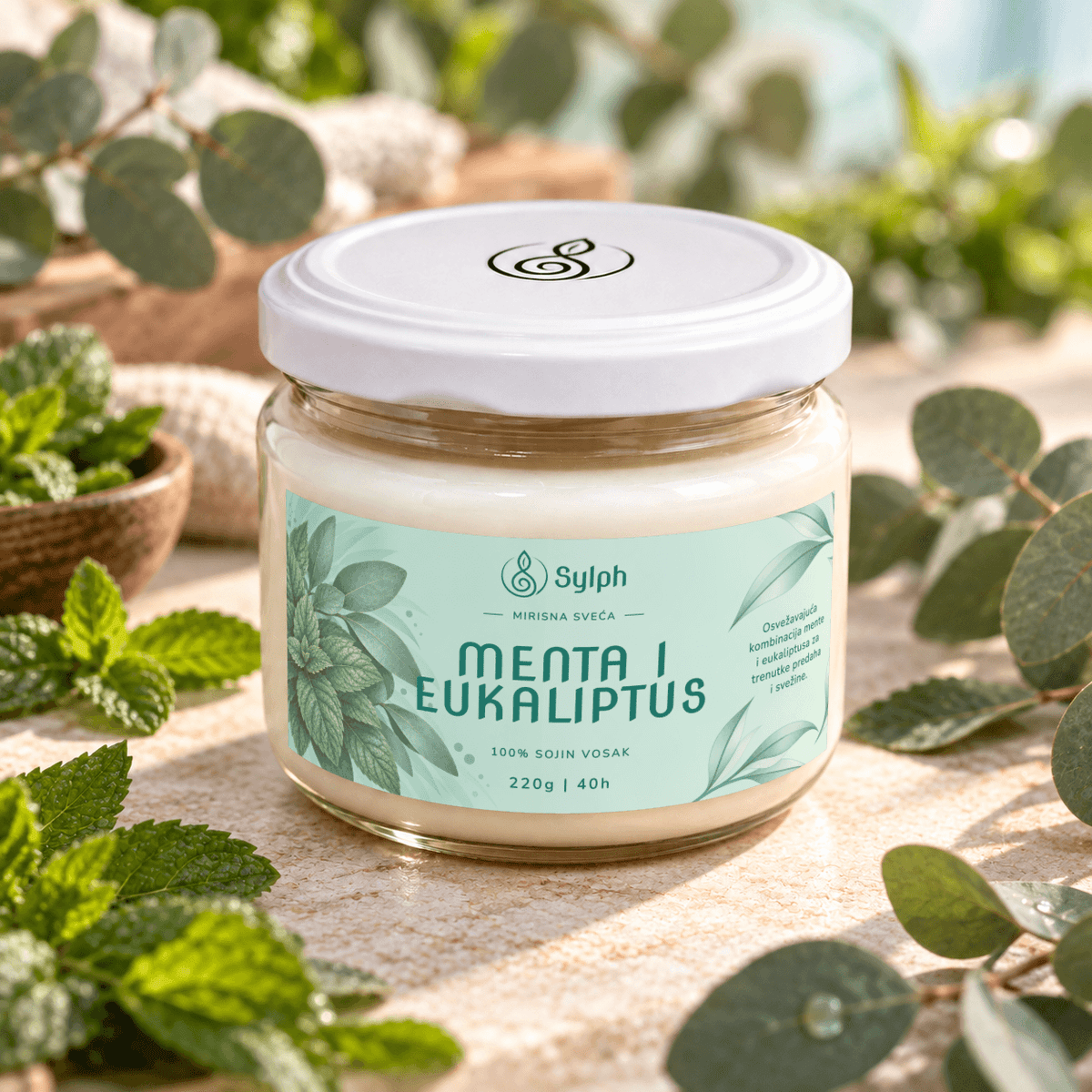 Menta i Eukaliptus 220g, zatvorena tegla